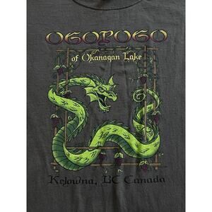 Vintage Graphic T-shirt Ogopogo of Okanagan Lake BC Canada Men's XL